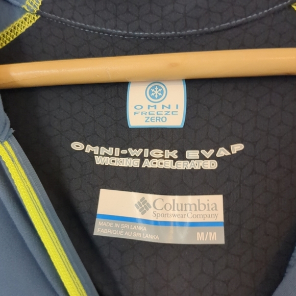 Columbia Shirt Men's Medium Moisture Wick Omni Freeze Outdoor Corpcore Active - Picture 5 of 8